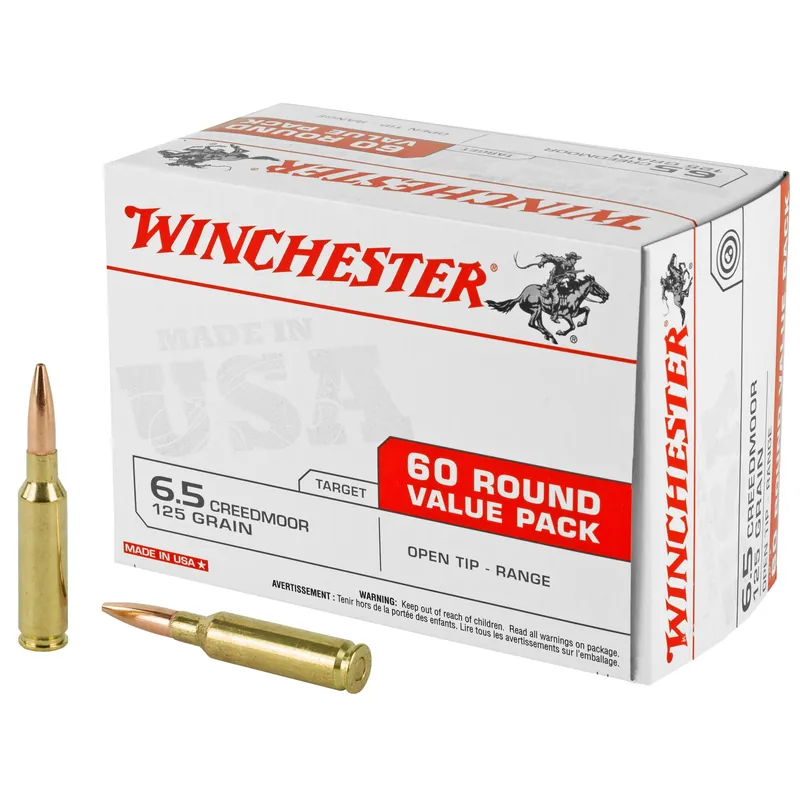Winchester Ammunition USA Ready 6.5 Creedmoor 125gr Open Tip Rifle Ammo 60rd Value Pack USA65CMVP