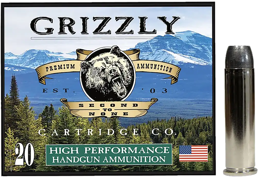 GRIZZLY AMMO (RINTOUL) .357 Magnum 180gr Wide Flat Nose Gas Check Ammo, 20 Rounds GC357M12