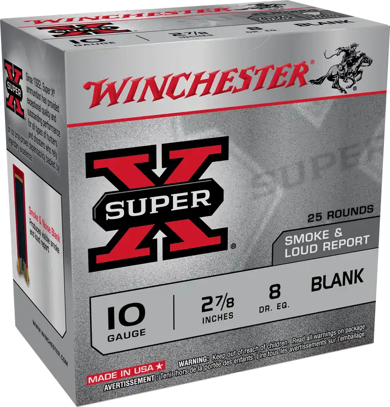 Winchester Ammo Super-X 10 Gauge Blank Shotshells 2-7/8in, 25-Round Box (10/Case) XBP10W