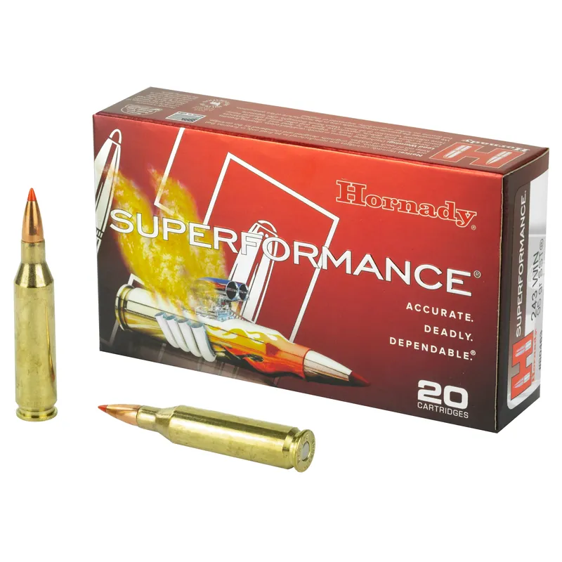 Hornady Superformance .243 Winchester 95 Grain SST Hunting Rifle Ammunition, 20 Rounds 80463