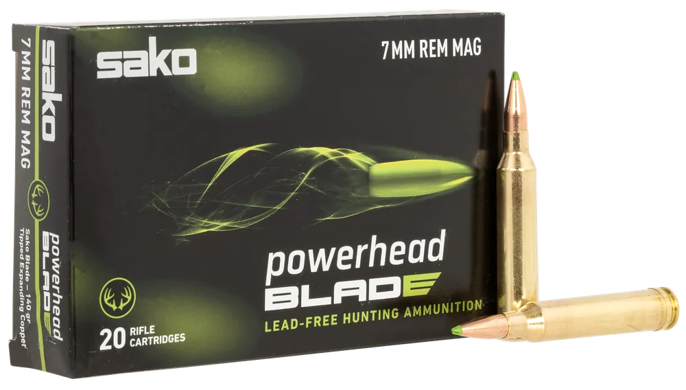 SAKO Powerhead Blade Lead-Free 7mm Remington Magnum 140gr Rifle Ammo 20rd JASPHB7MMRM140B