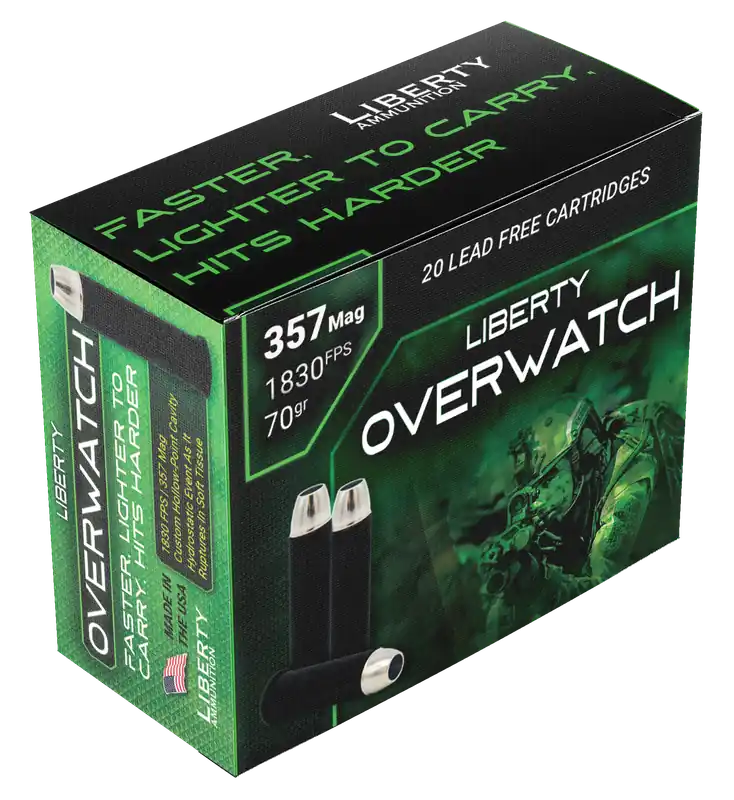Liberty Ammunition OverWatch .357 Magnum 70gr Lead-Free Open Cavity Defense Ammo LAOW357701830