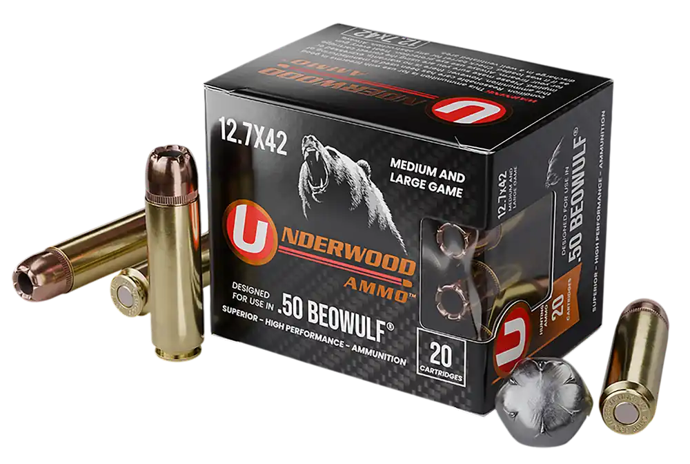 Underwood Ammo .50 Beowulf 350gr Hornady XTP JHP Hunting Ammo, 20-Round Box 518