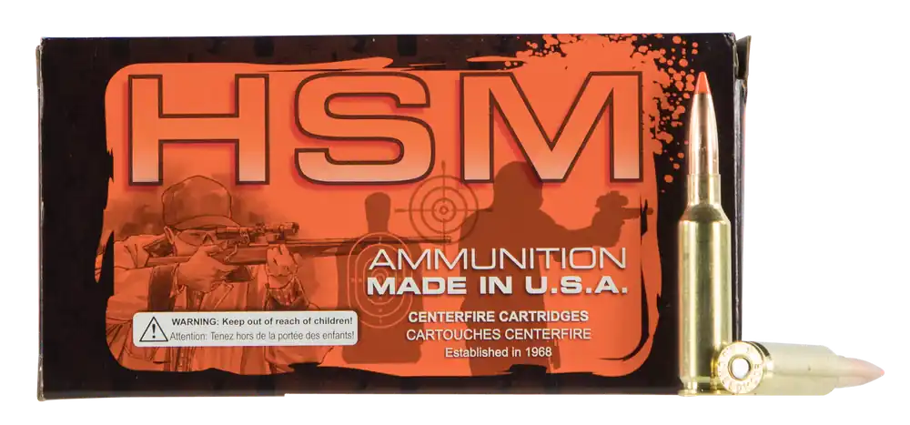 HSM Match .223 Remington 77gr Sierra MatchKing Boat Tail Hollow Point Rifle Ammo 22311N