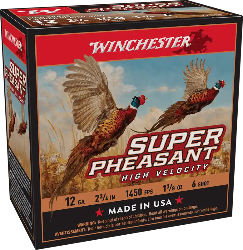 Winchester Ammo Super Pheasant High Velocity High Brass 12 Gauge 2.75" 6 Shot 1 3/8 oz X12PHV6