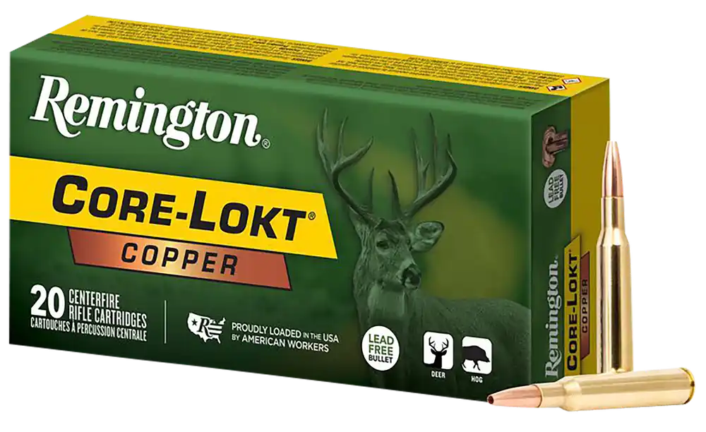 Remington Ammunition Core-Lokt Copper .243 Winchester 85gr Copper Hollow Point Rifle Ammo 20rd R27856