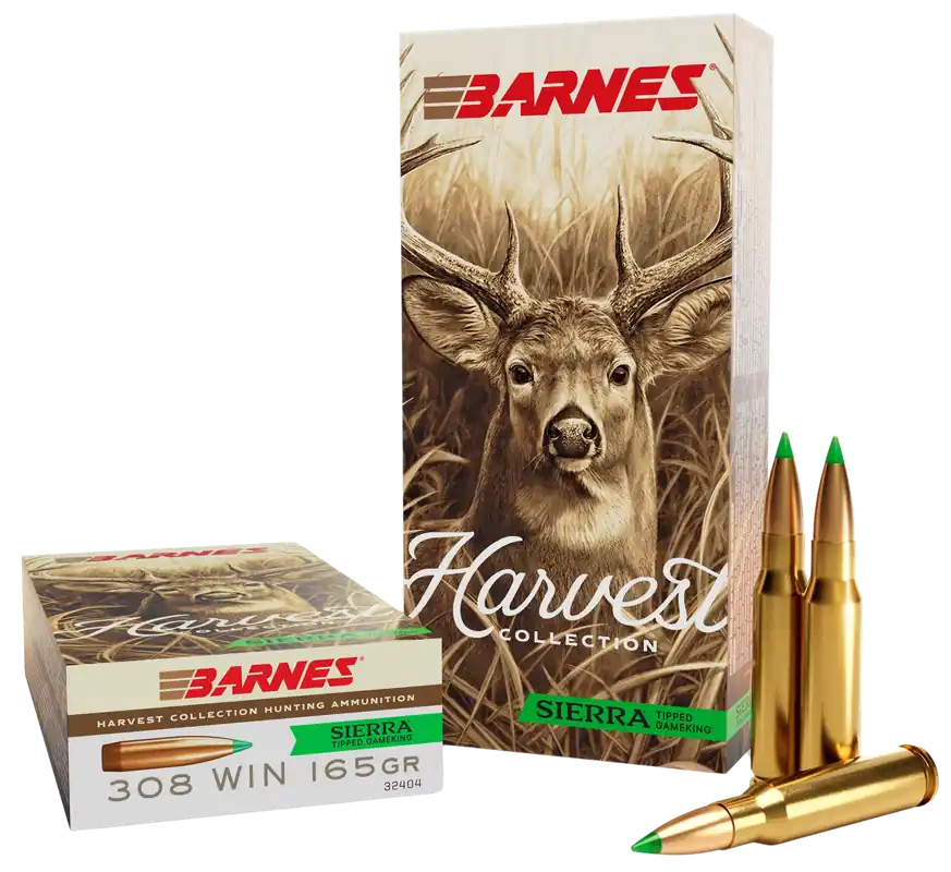 Barnes Harvest Collection .308 Winchester 165 Grain Sierra Tipped GameKing Hunting Ammo 32404