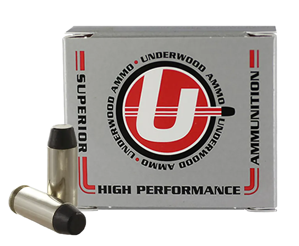 UNDERWOOD AMMO 10mm Auto 200gr Hard Cast Flat Nose Black Cherry Coated Hunting Ammo 248