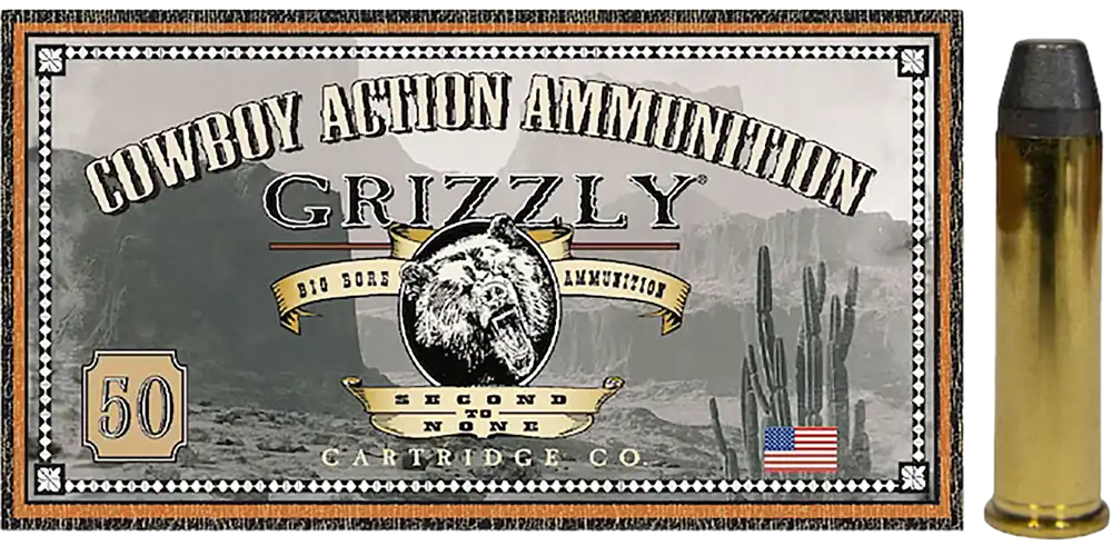 Grizzly Ammo .357 Magnum 158gr Round Nose Flat Point Cowboy Action Ammo, 50rd Box GC357M8