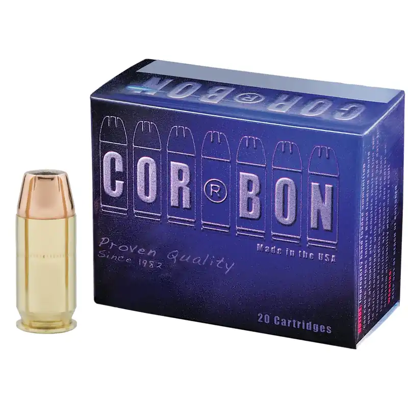 Corbon Ammo Self Defense .45 ACP +P 185gr Jacketed Hollow Point Ammo, 20-Round Box 45185