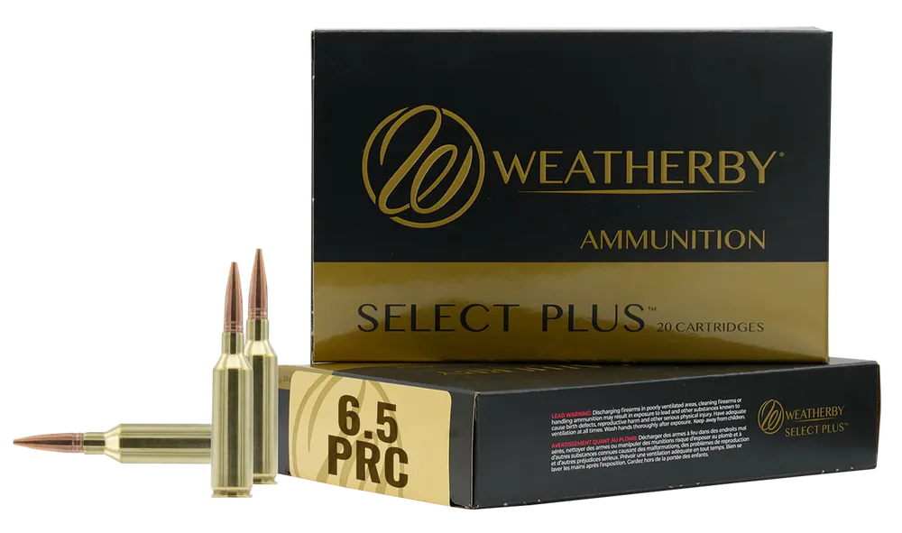 Weatherby Select Plus 6.5 PRC 156gr Berger Elite Hunter Rifle Ammo 20rd Box R65PRC156EH
