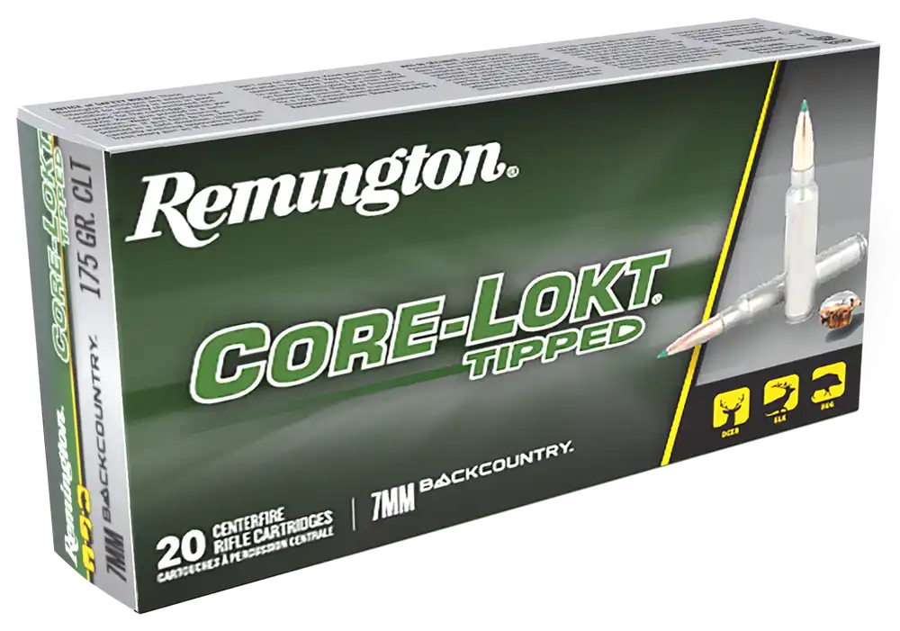 Remington Core-Lokt Tipped Centerfire Rifle Ammo, 7mm Backcountry 175gr, 20rd Box, 28989