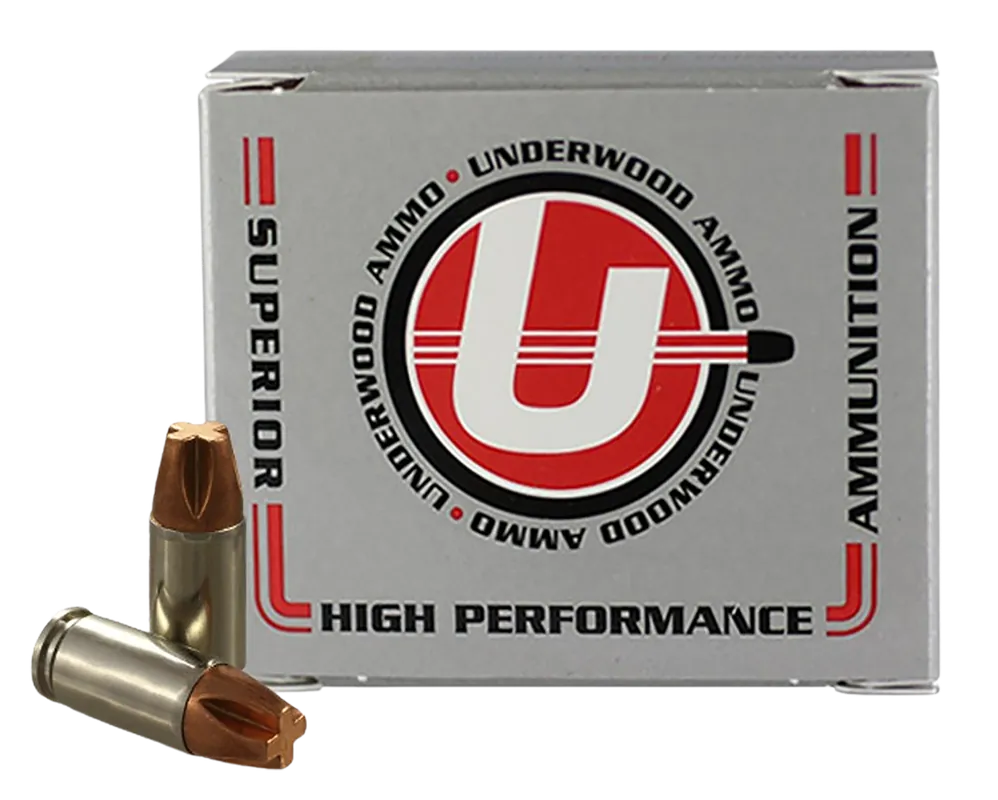 UNDERWOOD AMMO 9mm Luger +P+ 115gr Xtreme Penetrator Solid Copper Monolithic 20rd Box 823