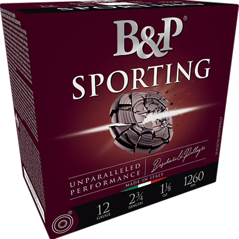 B&P Ammunition Sporting Clay 12 Gauge 2.75in 8.5 Shot 1 oz 25/Box (10/Case) 12B1SC85