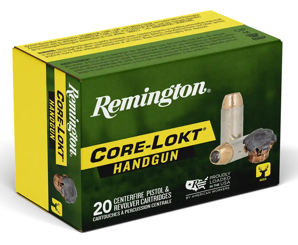 Remington Ammunition Core-Lokt Handgun .45 Colt 237gr Jacketed Hollow Point, 20-Round Box 20272