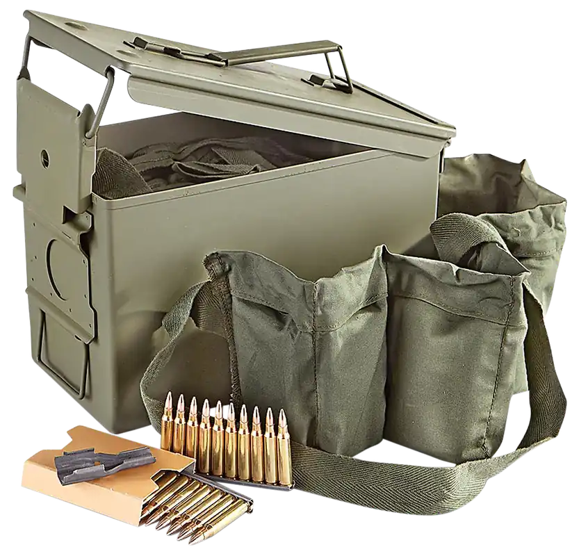 PMC Bronze .223 Remington 55gr FMJ Bulk Ammo Can w/ Bandoleer, 840 Rounds 223AMB