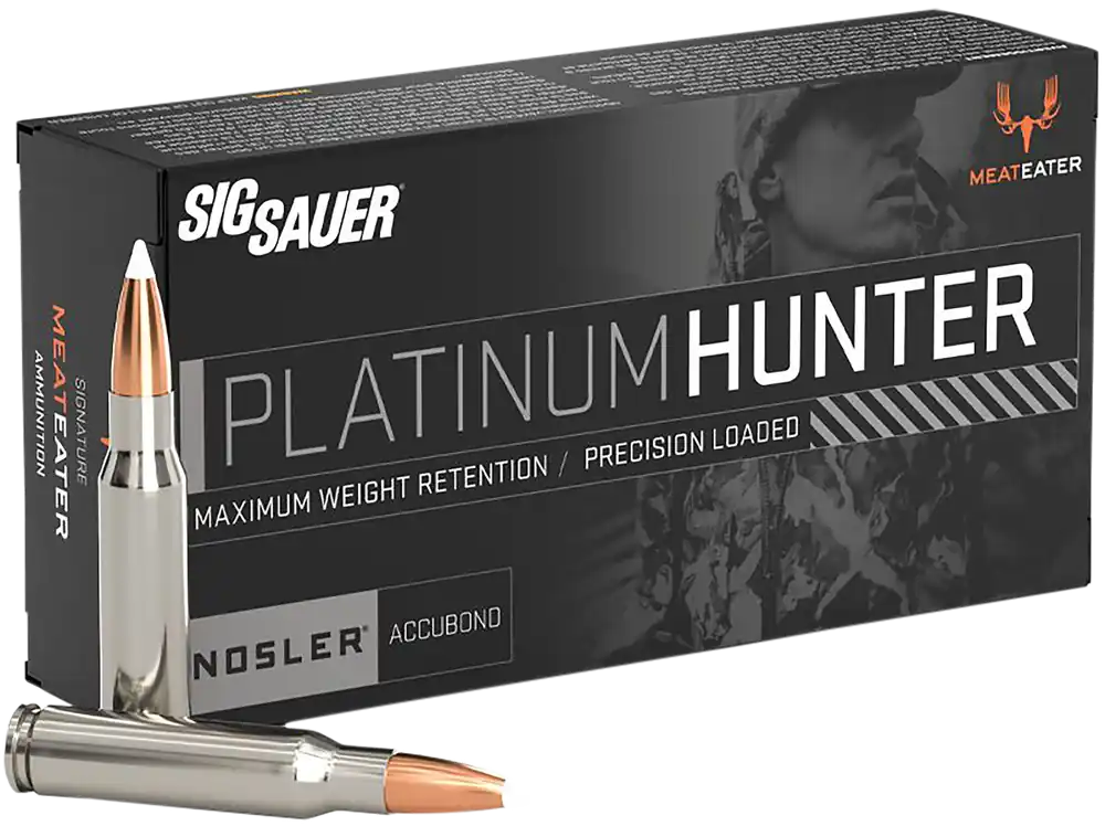 Sig Sauer Platinum Hunter .308 Winchester 165gr Nosler AccuBond Rifle Ammo 20rd Box/10 Case E308PH16520