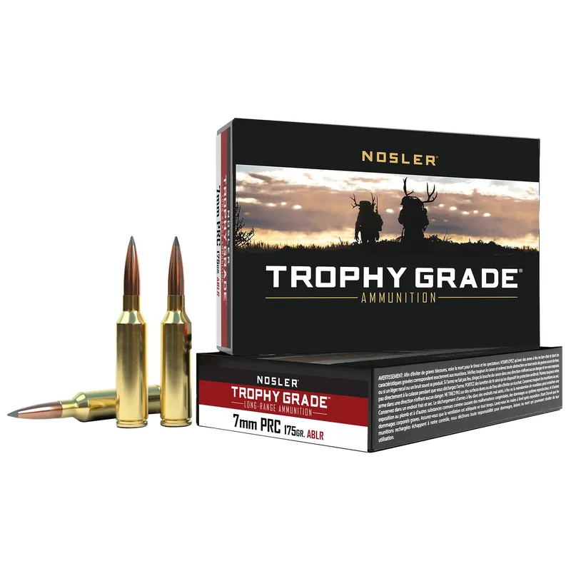 Nosler Trophy Grade Long Range 7mm PRC 175gr AccuBond-LR Hunting Ammo 20rd 61239