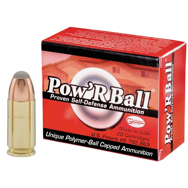 Corbon Ammo Pow‘RBall 9mm Luger +P 100gr Polymer-Tipped Self-Defense Ammo 20rd Box PB9100