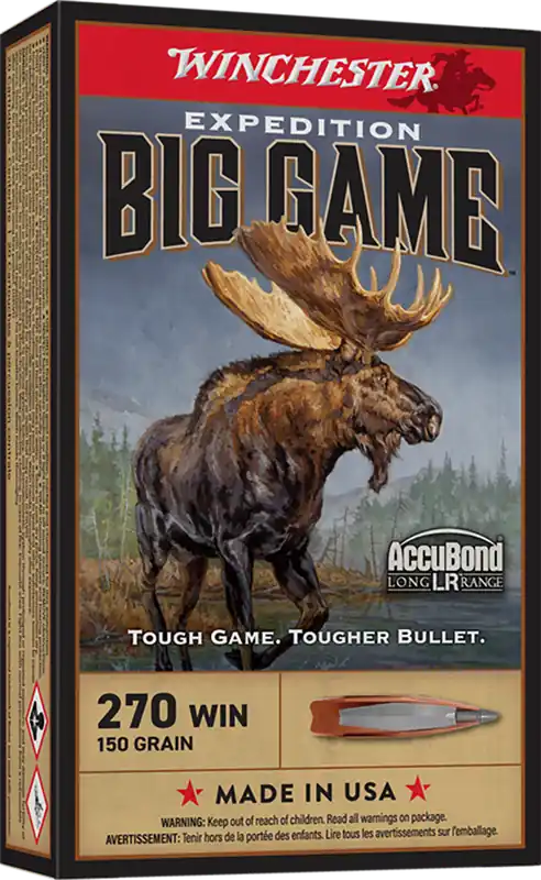 Winchester Expedition Big Game Long Range .270 Winchester 150gr Nosler AccuBond LR Ammo, S270LR