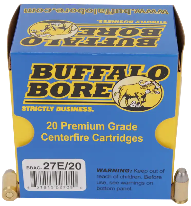 Buffalo Bore Strictly Business .380 ACP 100gr Hard Cast Flat Nose Ammo, 20-Round Box 27E20