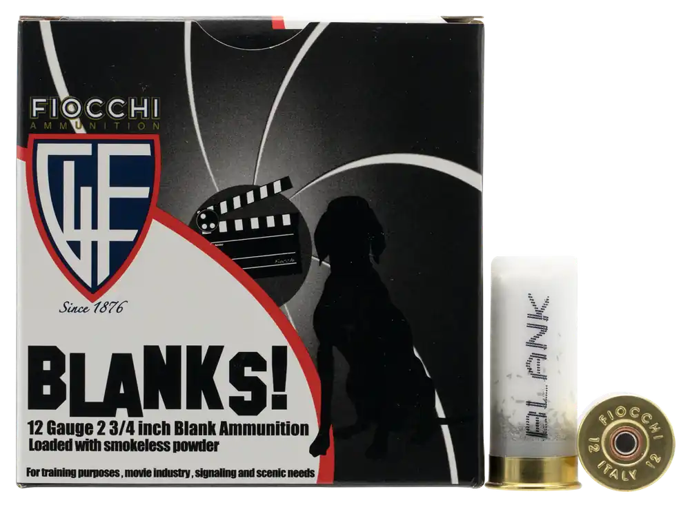 Fiocchi 12 Gauge 2.75in Shotgun Blank Ammunition, 25-Round Box, 12BLANK