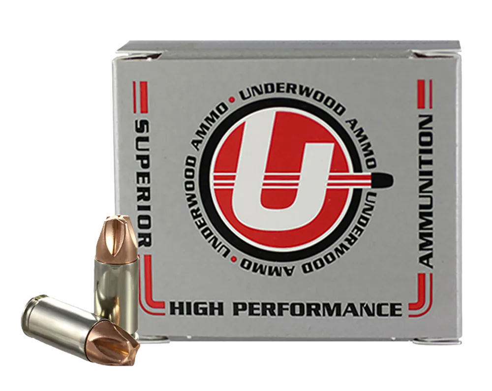 UNDERWOOD AMMO Xtreme Defender 9mm Luger +P+ 90gr Solid Copper Fluted Ammo, 817