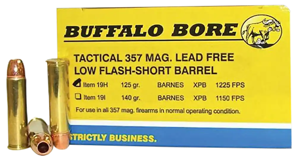 Buffalo Bore Ammunition Buffalo-Barnes Strictly Business .357 Magnum 125gr Barnes VOR-TX XPB Lead-Free 19H20