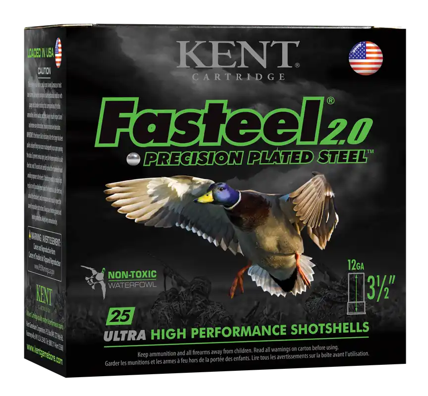 Kent Cartridge Fasteel 2.0 12 Gauge 3-1/2in BBB 1-3/8oz Non-Toxic Steel Shotshells K1235FS40BBB