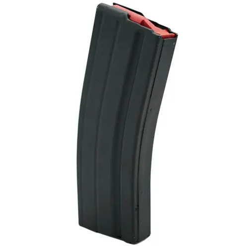 ASC AR-15 6mm ARC 25-Round Stainless Steel Magazine, Black Marlube Finish ASC256MMSSBMREDASC