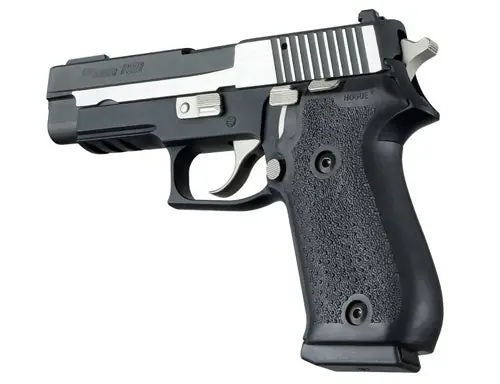 Hogue OverMolded Rubber Grip for SIG SAUER P220 American DA/SA & DAK, Black, HOG20010