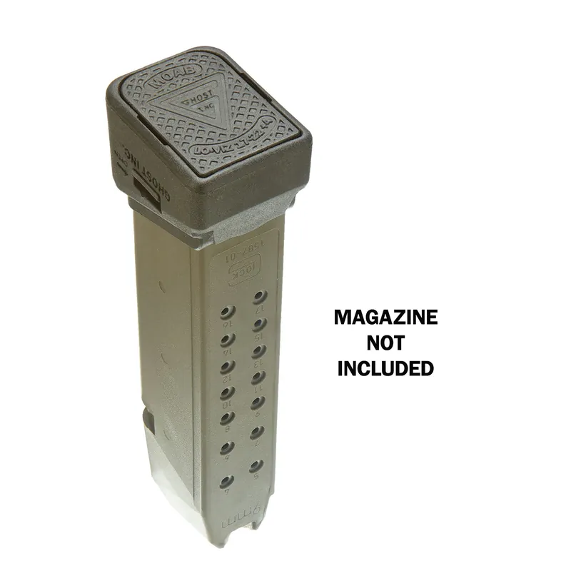 Ghost Inc. LoViz MOAB +4 Magazine Extension Baseplate for Glock 17, Black GHOGL17LOVIZ-4BLK