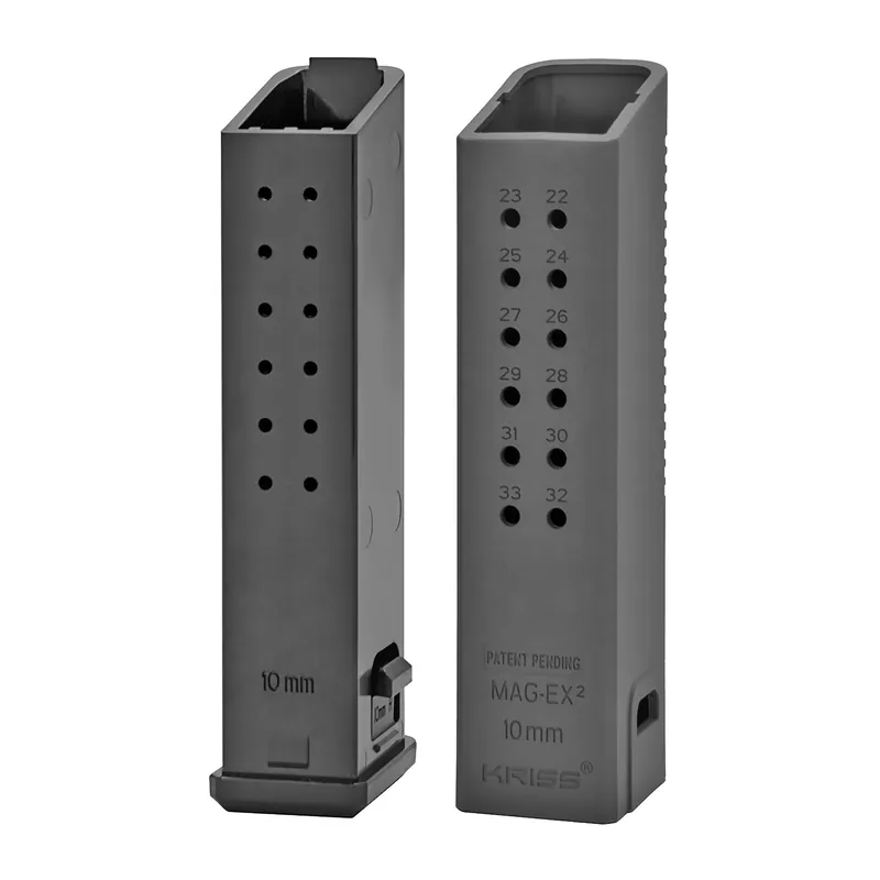 KRISS MagEx2 Magazine Extension Kit for Glock 20/40 10mm +18 (33rd Total) 3-Pack KVA-MX2K10BL01