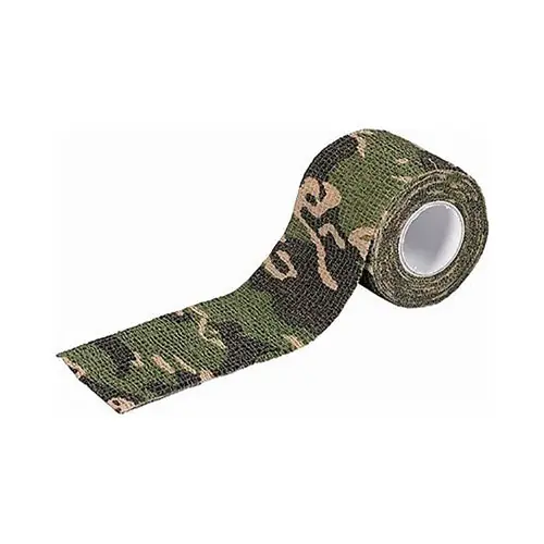 Camcon Self-Clinging Camo Wrap Tape, Reusable Adhesive-Free 2in x 178in Olive/Camo CAM61390