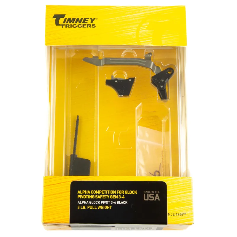 Timney Triggers Alpha Competition Pivot Trigger for Glock Gen 3-4 Pistols, ALPHAGLOCKPIVOT3-4