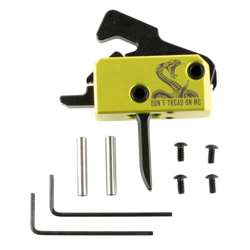 Rise Armament RA-140 Super Sporting Flat Single-Stage AR Trigger, Don‘t Tread on Me Gen 2 RA-140F-DTOM2