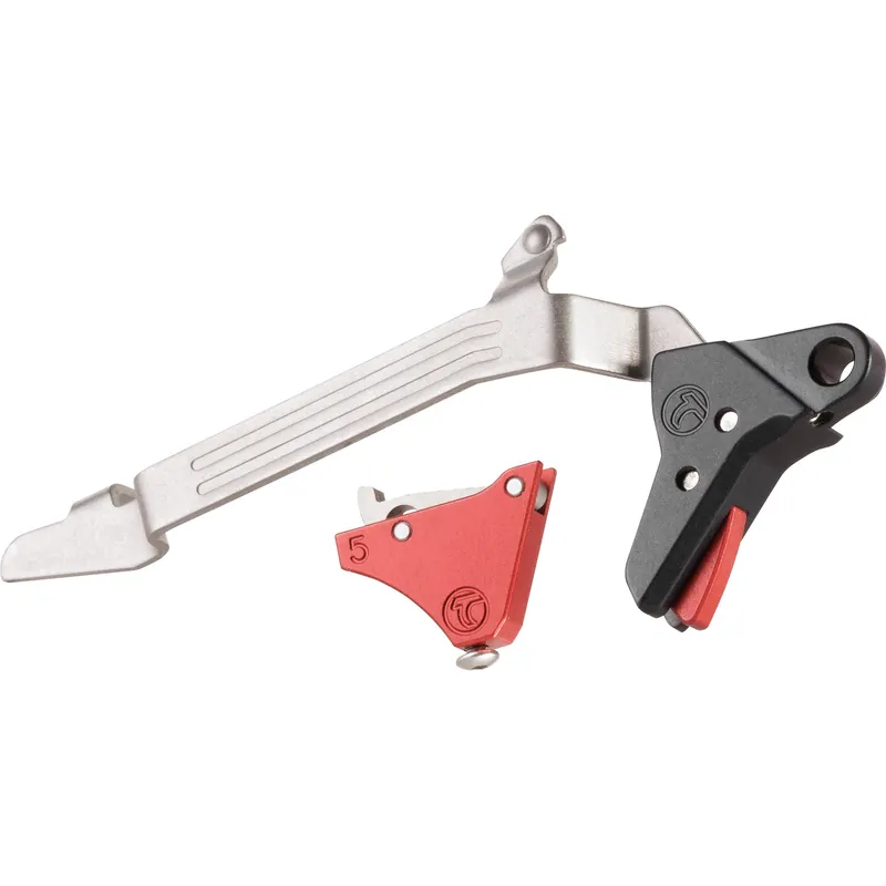 Timney Triggers Alpha Competition Trigger for Glock Gen 5, Large Red Shoe, Alpha Glock 5-Large-Red