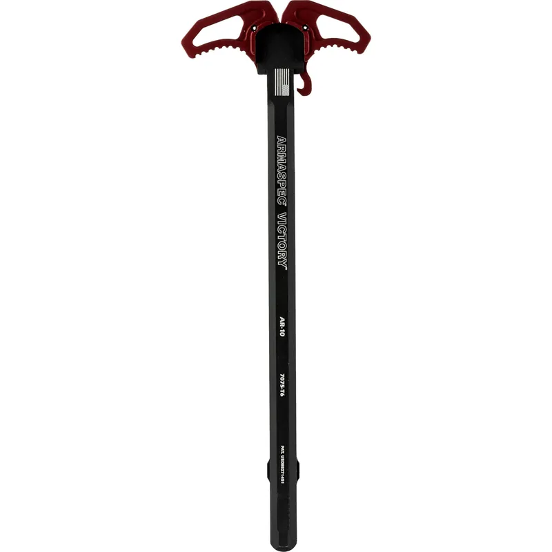 Armaspec Victory Ambidextrous AR-10 Charging Handle w/ Gas Vents & Extended Latch ARM162-RED
