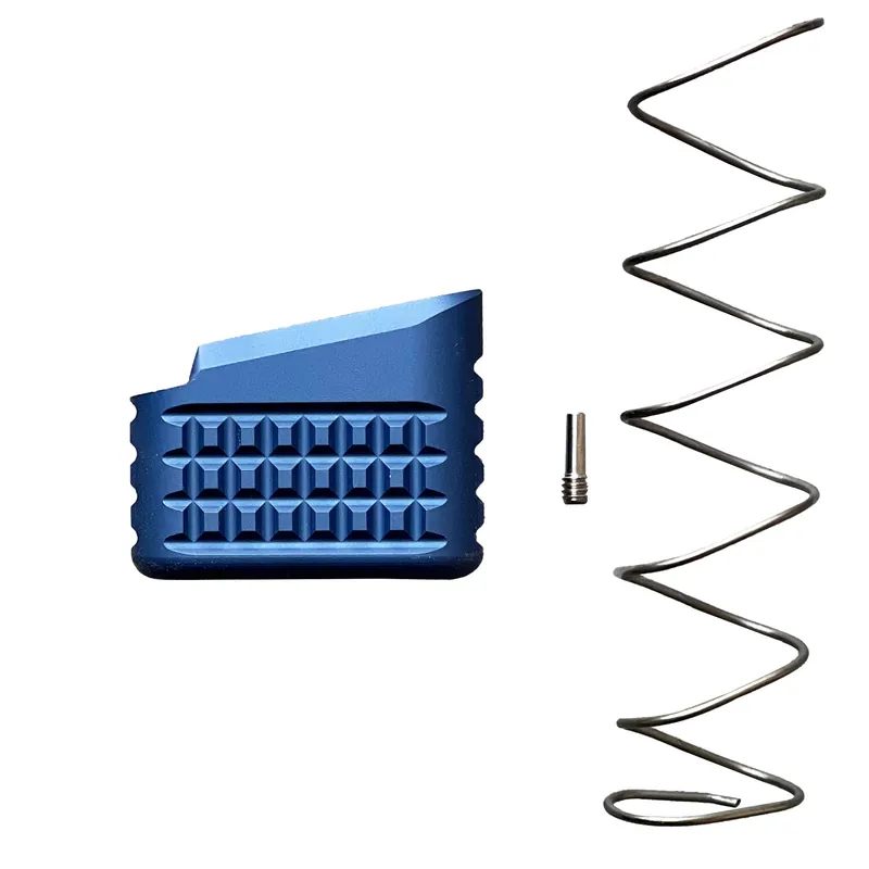 Backup Tactical Glock 19/23 +5 Aluminum Magazine Extension Base Pad, Blue Anodized G1923MEXT-BLU