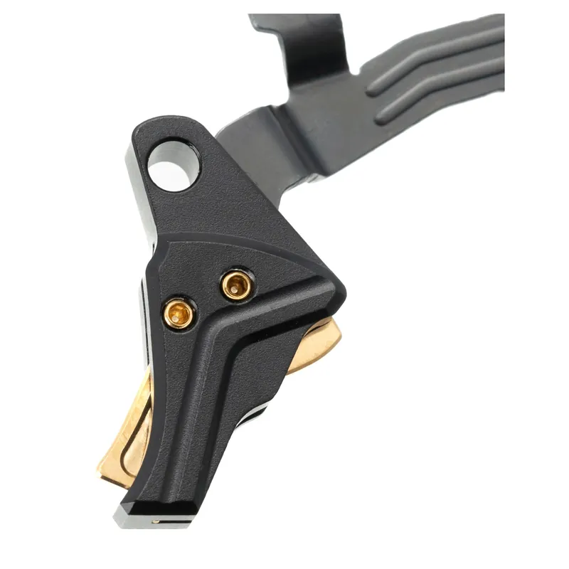Tyrant CNC I.T.T.S. Drop-In Trigger with Bar for Glock Gen 3/4, Black/Gold TD-GTRIG-3-4-BLACK-GOLD-BAR