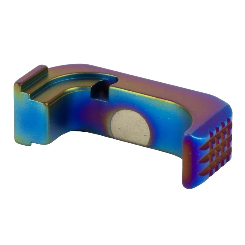 Shield Arms S15 Premium Steel Mag Catch/Release for Glock 43X/48, Right-Hand Peacock PVD G43X-PRM-PBF-RH