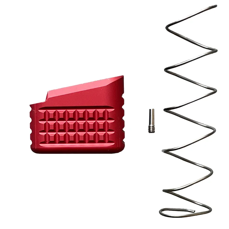 Backup Tactical Glock 19/23 +5 Aluminum Magazine Extension, Red Anodized Frag Pattern G1923MEXT-RED