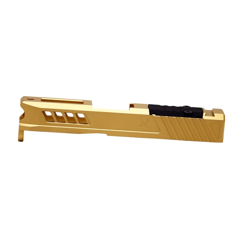 True Precision Axiom Slide for Glock 43/43X, RMS Optics Cut, Gold TiN Finish TP-G43S-G-RMS