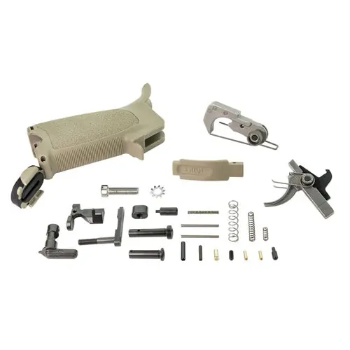 Bravo Company AR-15 Enhanced Lower Parts Kit, PNT Trigger + Mod 3 Grip, Flat Dark Earth BCMBCMELPKFDE