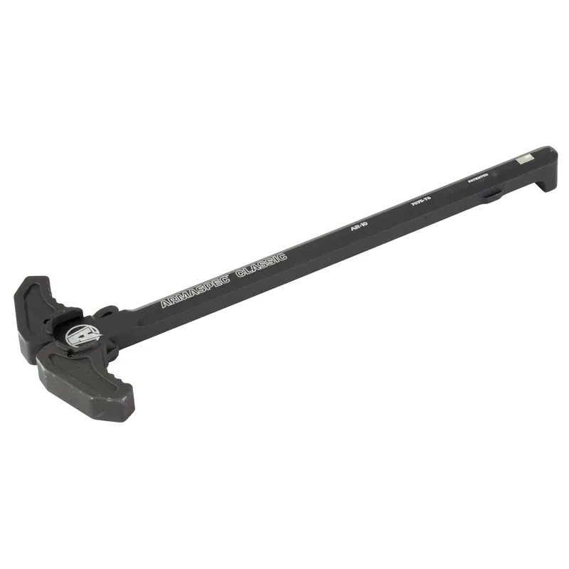 Armaspec Classic AR-10 Charging Handle, Ambidextrous 7075 Aluminum Hardcoat Anodized Black ARM166-BLK