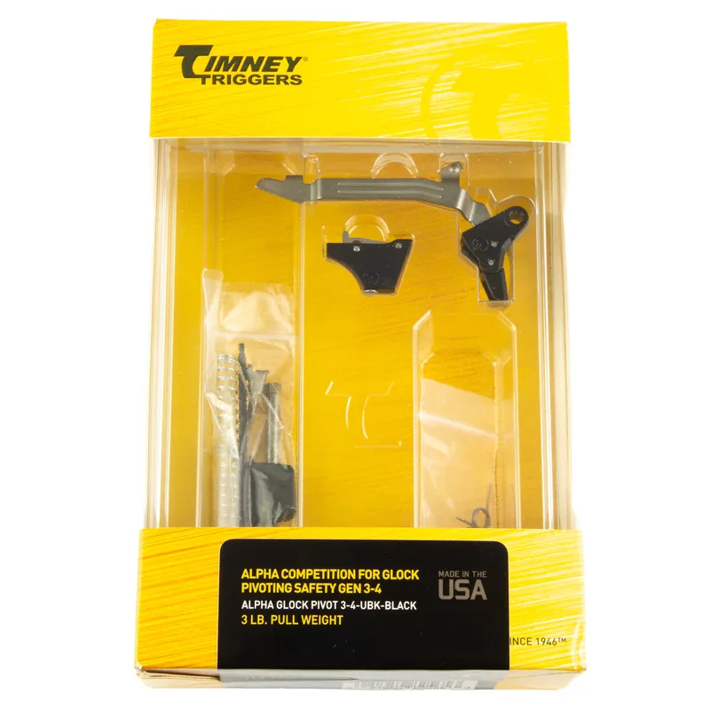 Timney Triggers Ultimate Builder‘s Kit Pivot Trigger for Glock Gen 3/4, Black AlphaGlockPivot3-4-UBK-Black