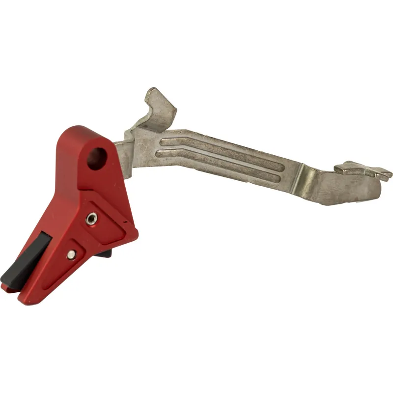 True Precision Axiom Flat-Face Trigger with Trigger Bar for Glock 43/43X/48 Black/Red TP-G43T-RBL