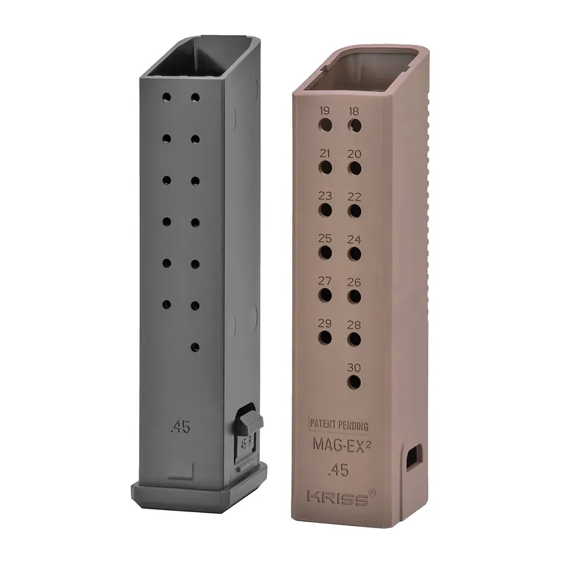 KRISS USA MagEx2 Glock 21 Magazine Extension Kit +17 (30-Round Total) FDE 3-Pack KVA-MX2K45FD01
