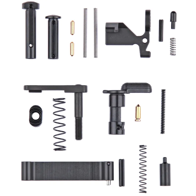 San Tan Tactical AR-15 Lower Parts Kit Without Grip & Trigger, Matte Black Builder Kit STT-LPK