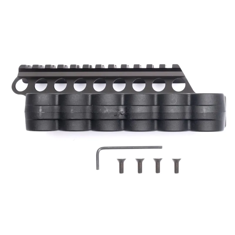 Mesa Tactical SureShell Polymer 6-Shell Side Saddle w/ 4.75in Picatinny Rail for Mossberg 500/590A1 94880